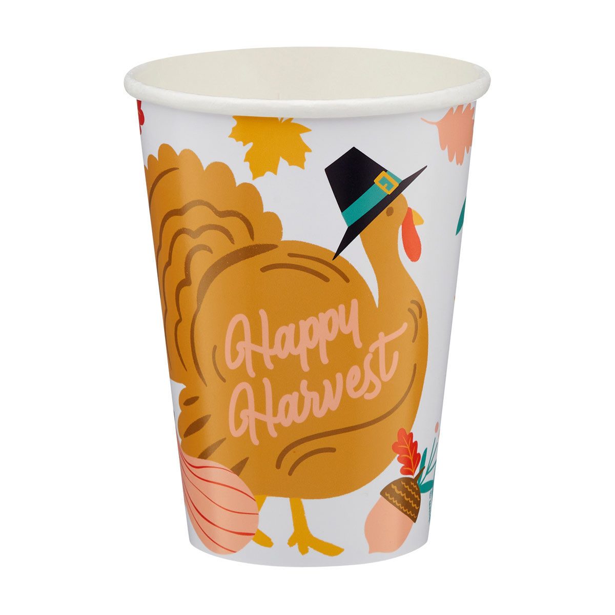 Turkey Feast Happy Harvest Paper Cups, 12 oz, 6 Count — Dollar General