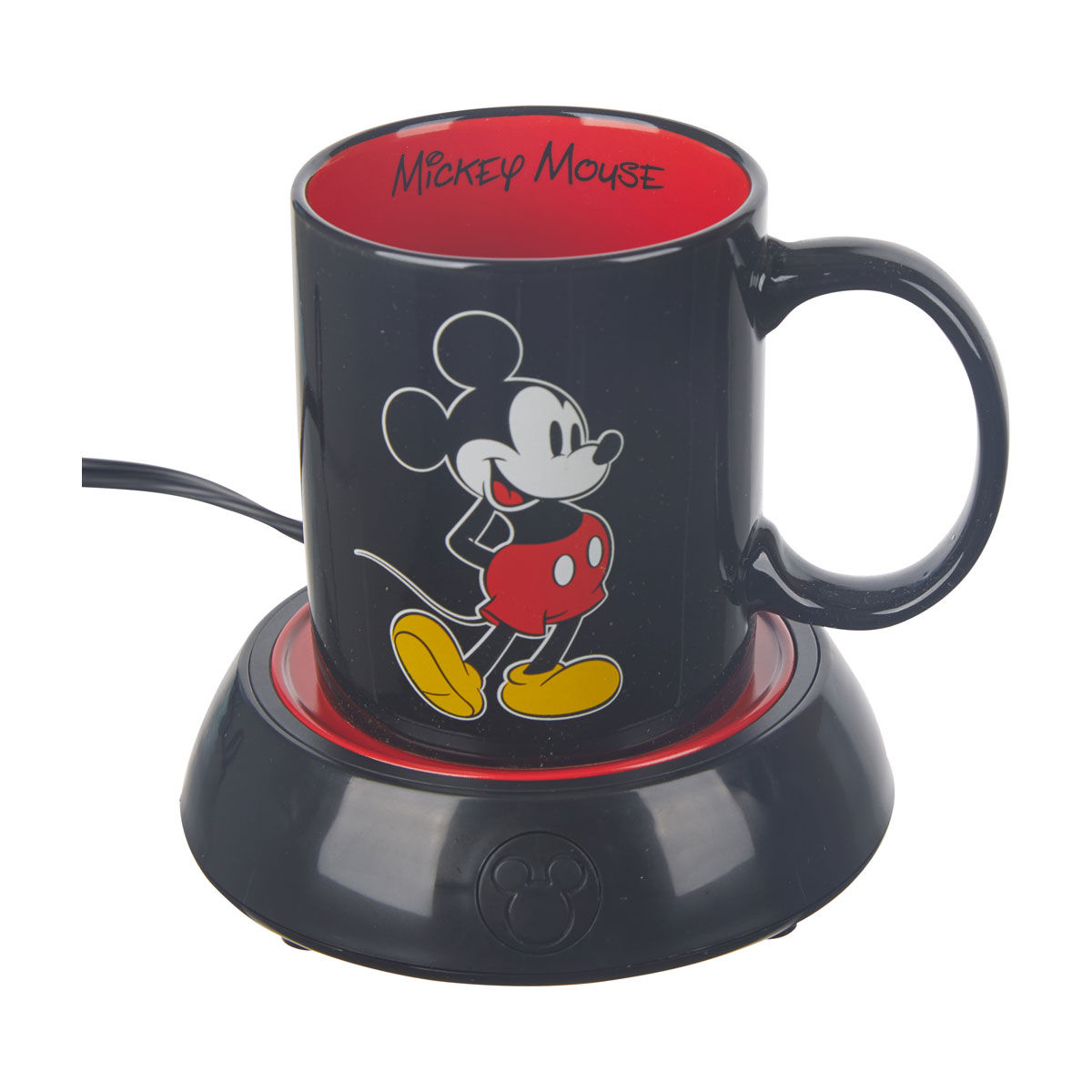 Disney Mickey Mouse Black & Red Ceramic Mug with Electric Warmer