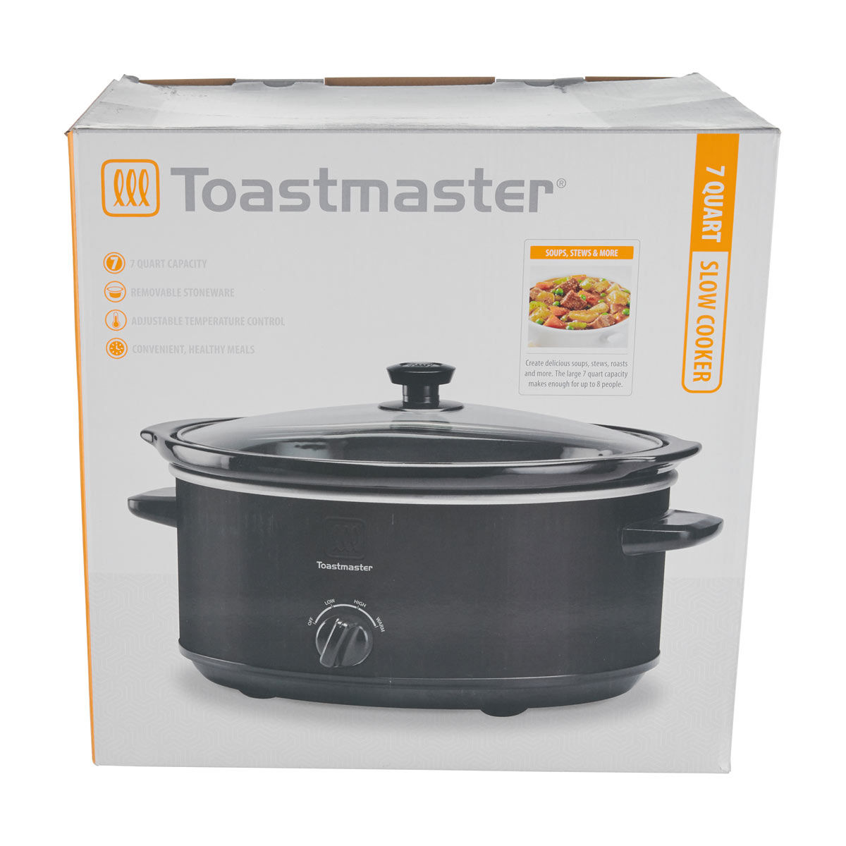 Toastmaster Fall Black Slow Cooker, 7 qt