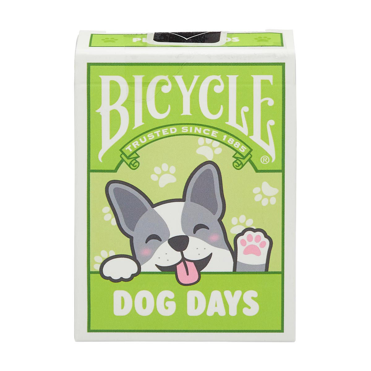 Bicycle Dog Days Cute Puppy Playing Cards, Green