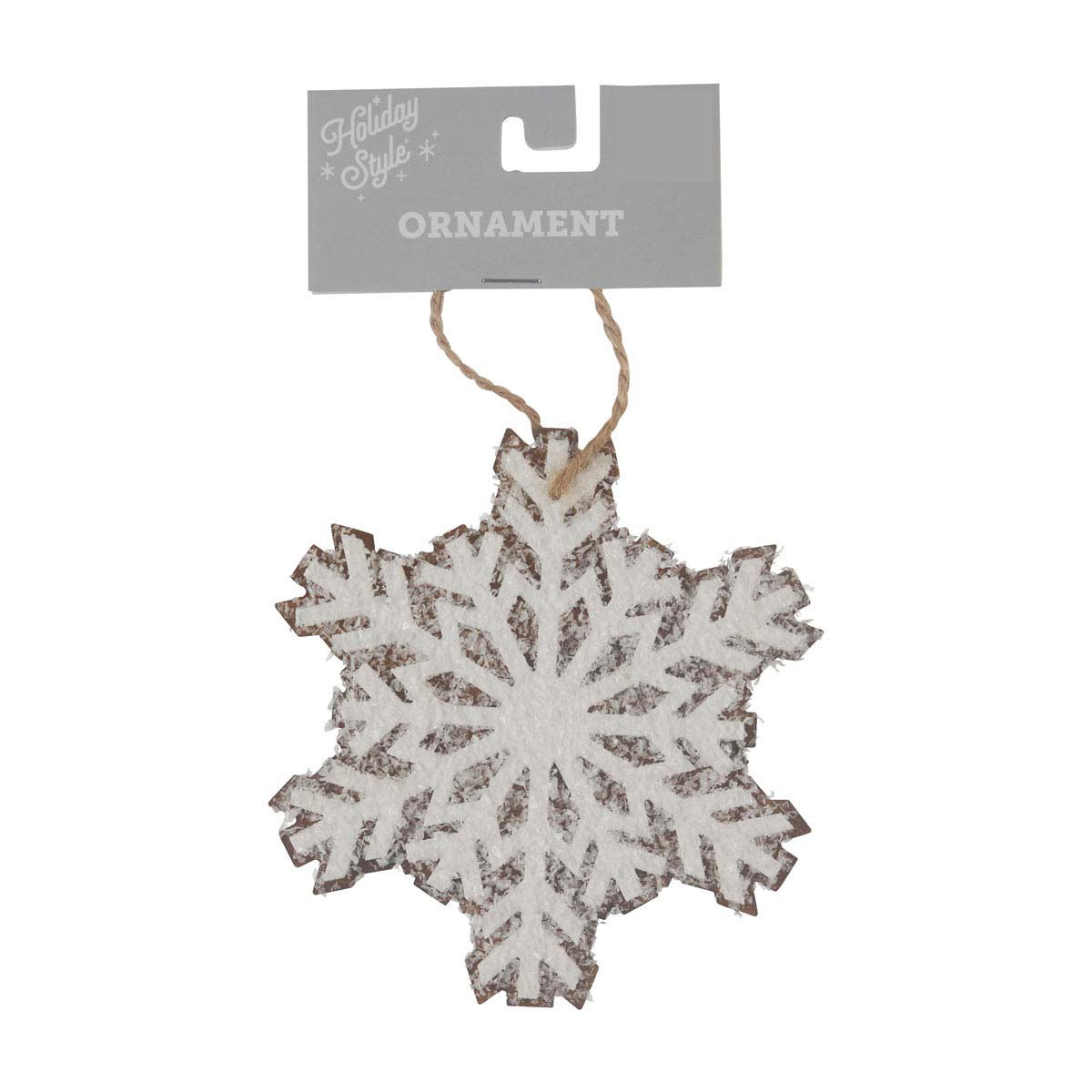 Holiday Style Christmas Fabric Snowflake Ornament, 2 Assorted Designs