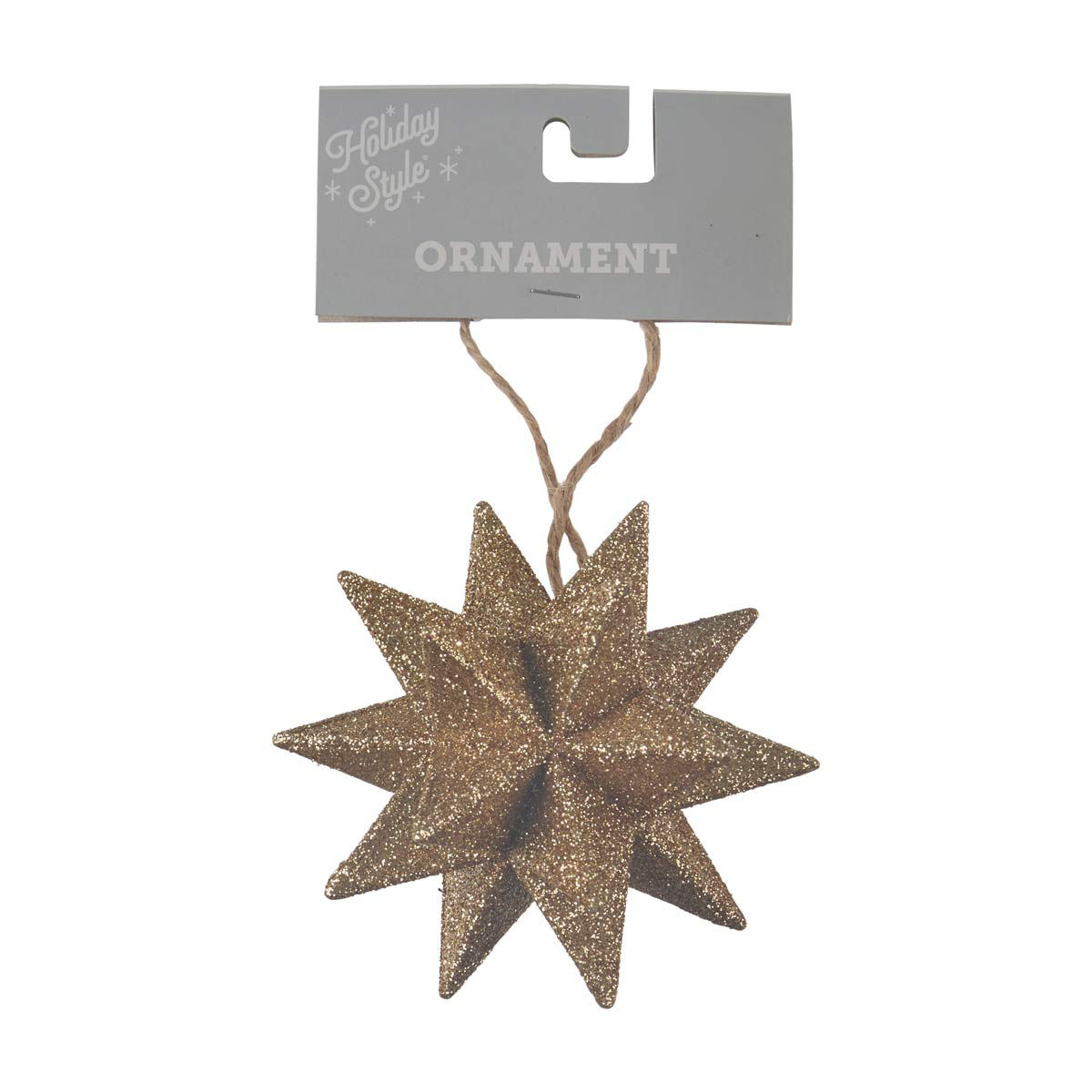 Holiday Style Gold Glitter 3D Snowflake Ornament