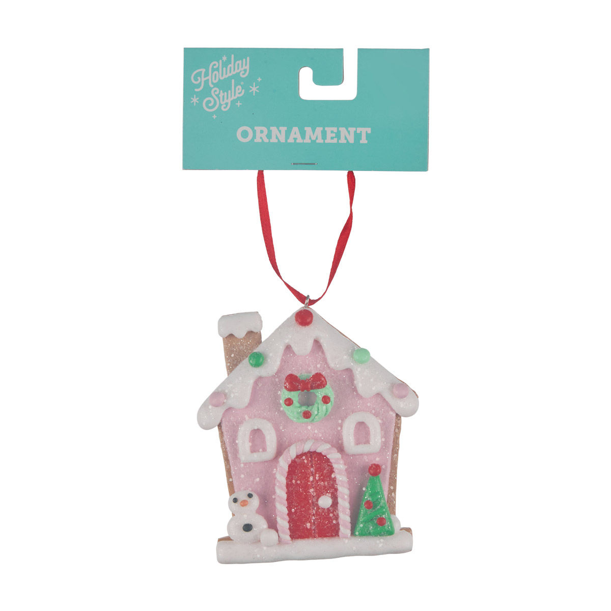 Holiday Style Christmas Cookie Clay Ornaments, 4 Assorted Designs