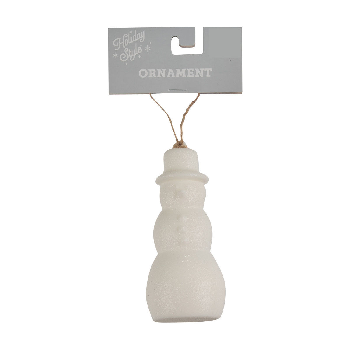 Holiday Style Christmas Iridescent Glitter Snowman Ornament