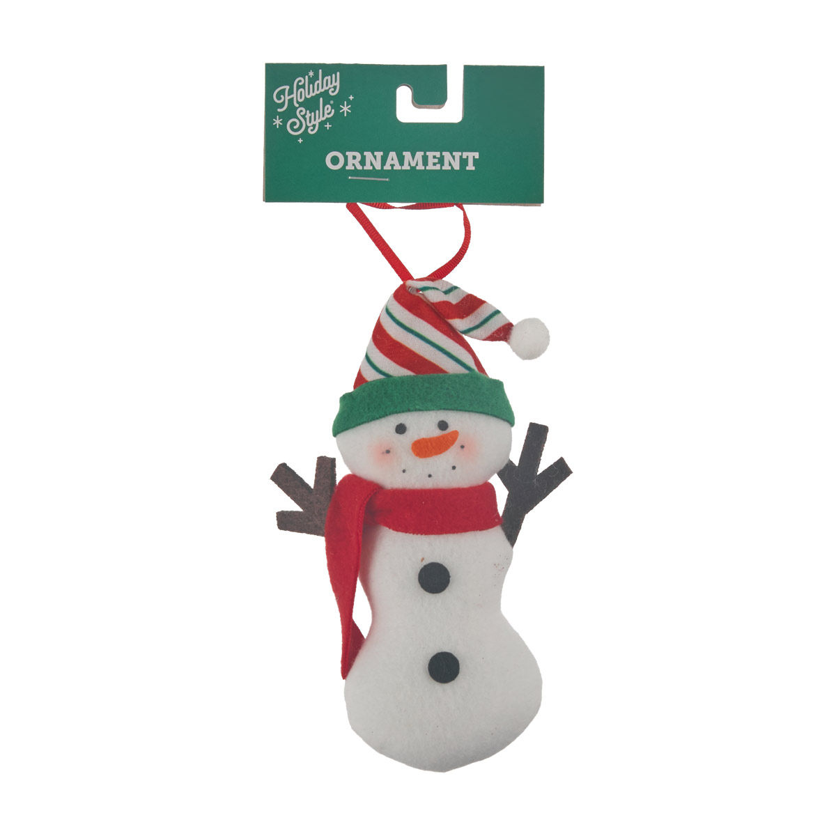 Holiday Style Christmas Snowman Ornament, 2 Assorted Styles