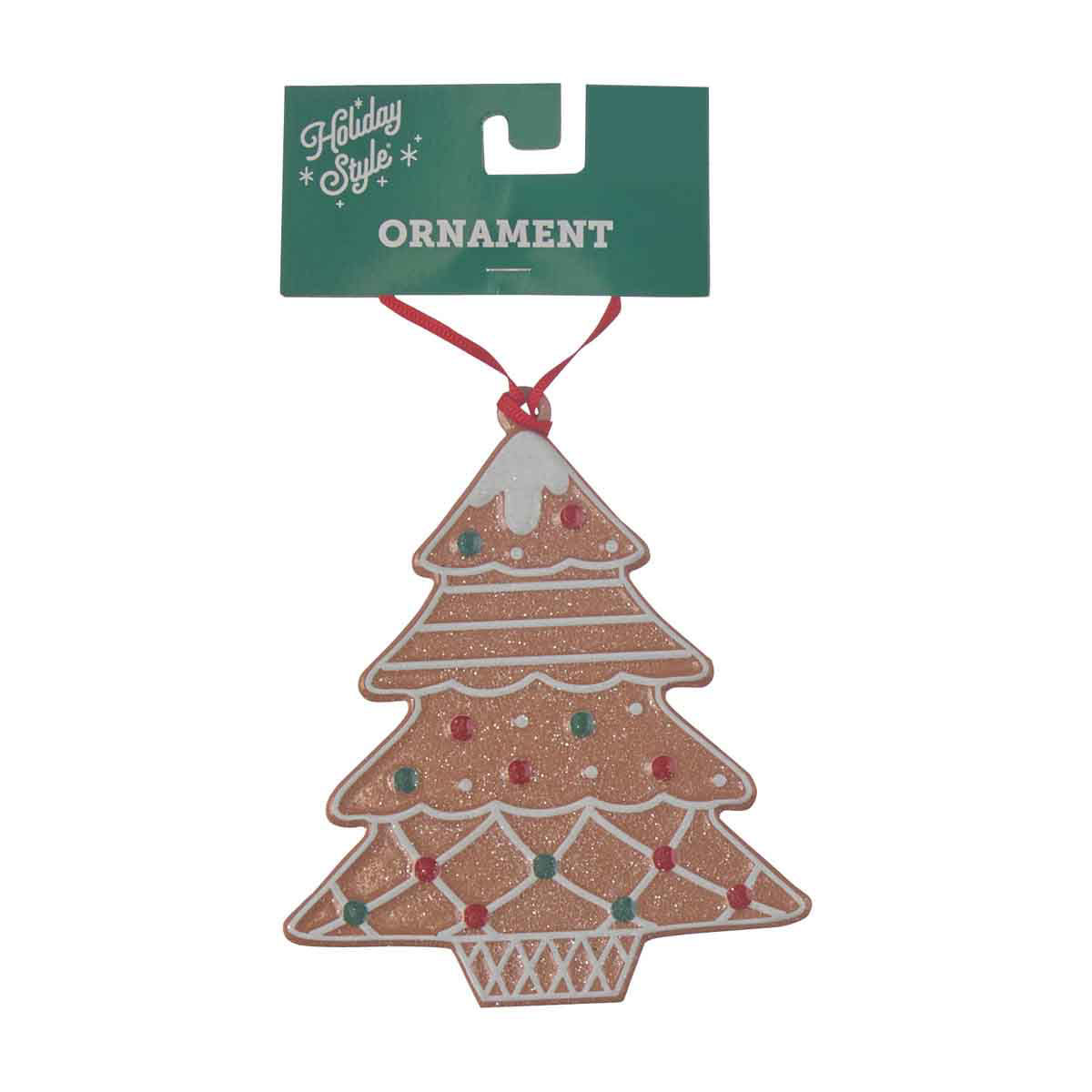 Holiday Style Christmas Gingerbread Metal Ornament, 2 Assorted Shapes