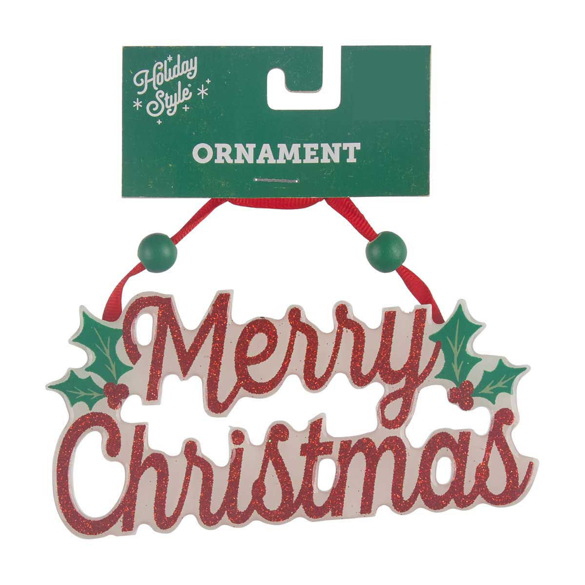 Holiday Style Christmas 'Merry Christmas' Word Ornament