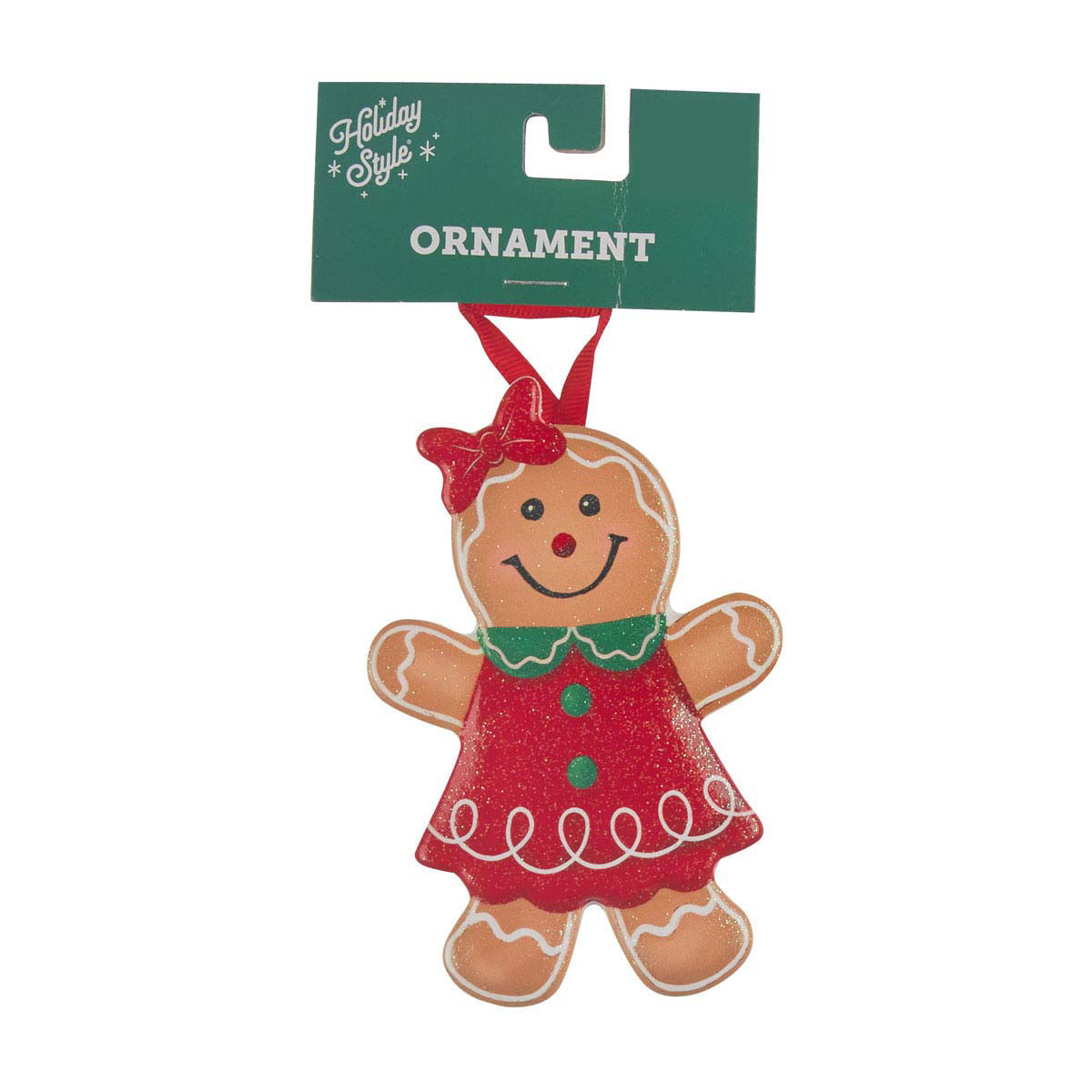 Christmas Gingerbread Shaped Ornament, 2 Assorted Styles