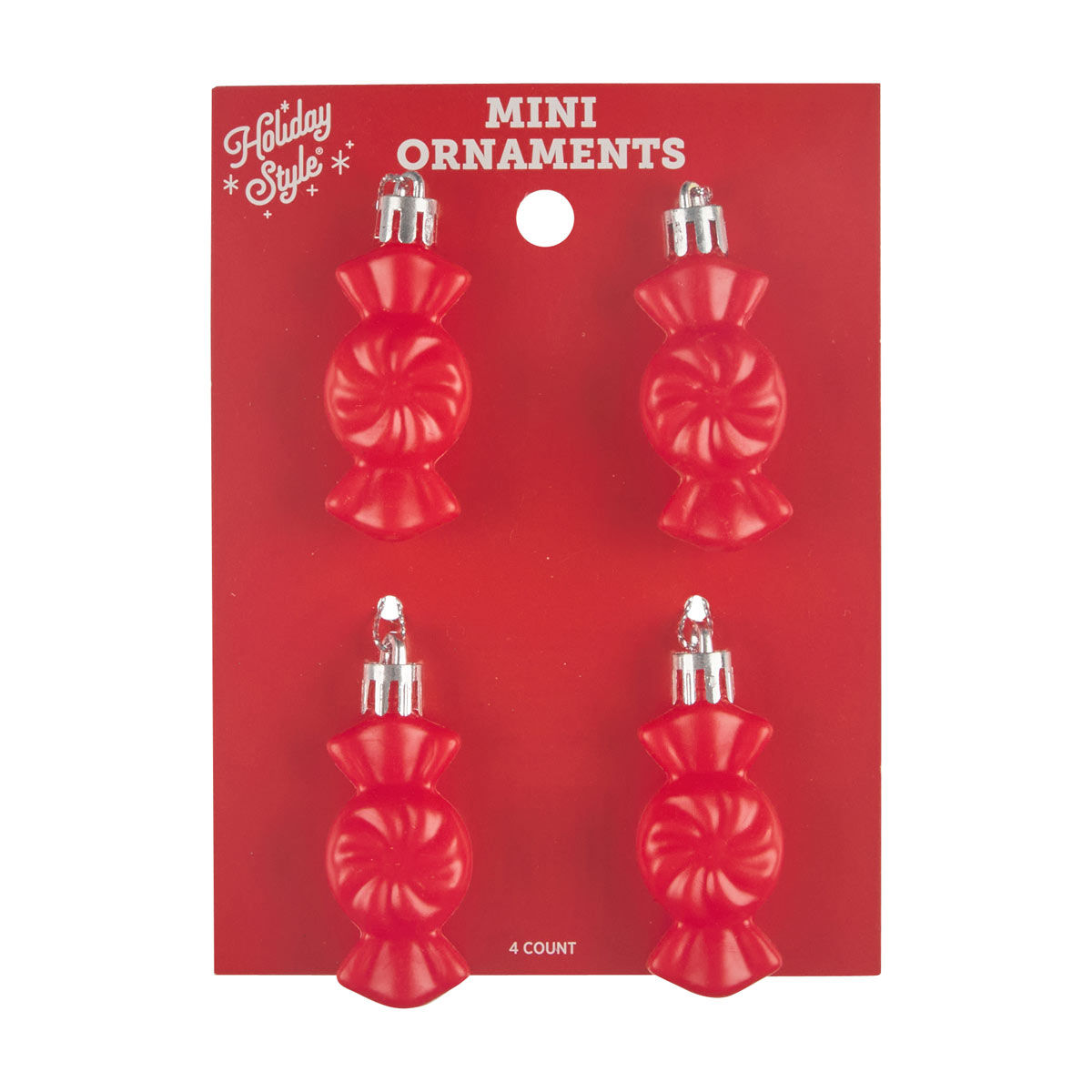 Holiday Style Mini Icon Ornaments, 6 Assorted Styles