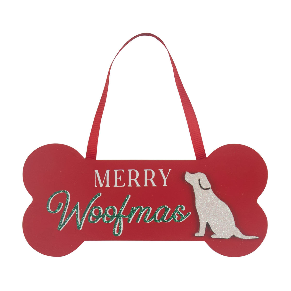 Christmas-Bone-Shaped-Pet-Ornaments,-5-Assorted-Styles