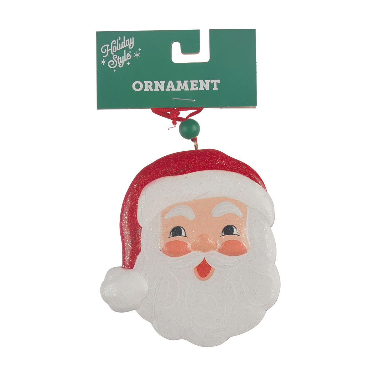 Holiday Style Christmas Santa Head Ornament