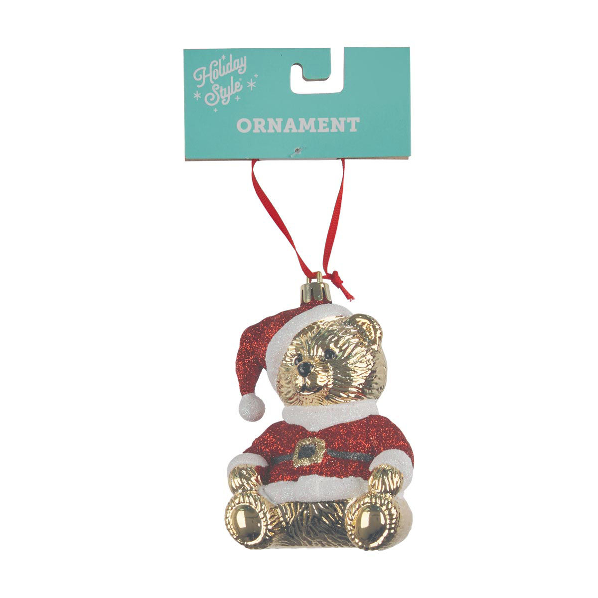 Holiday Style Christmas Bear Ornament