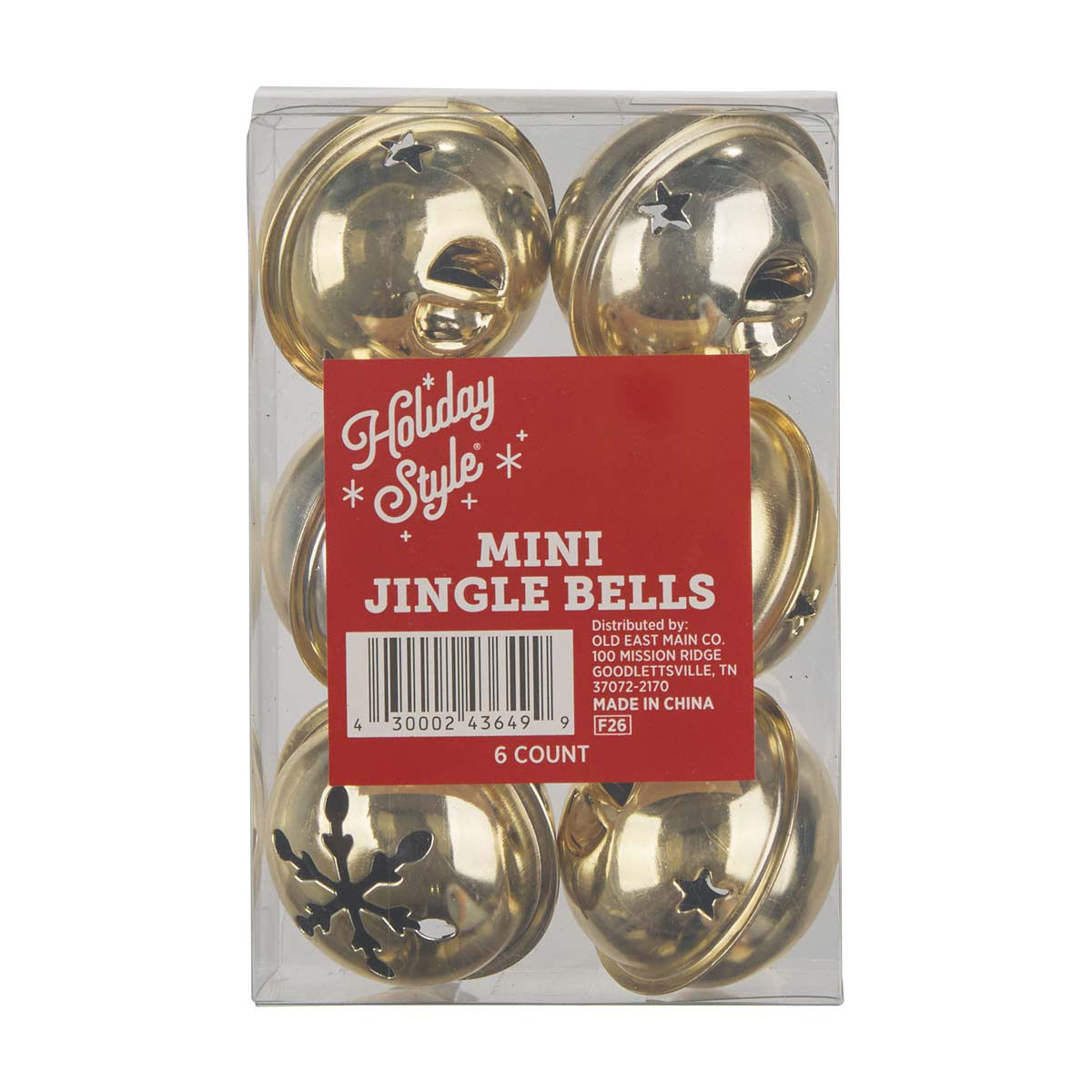 Holiday-Style-Mini-Jingle-Bells,-6-ct,-3-Assorted-Colors