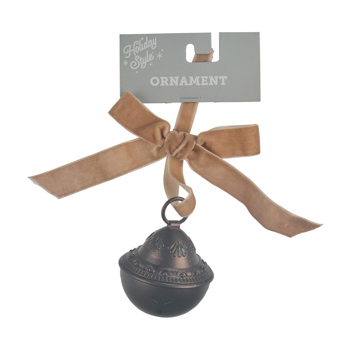 Holiday Style Christmas Bronze Cascade Bell Ornament