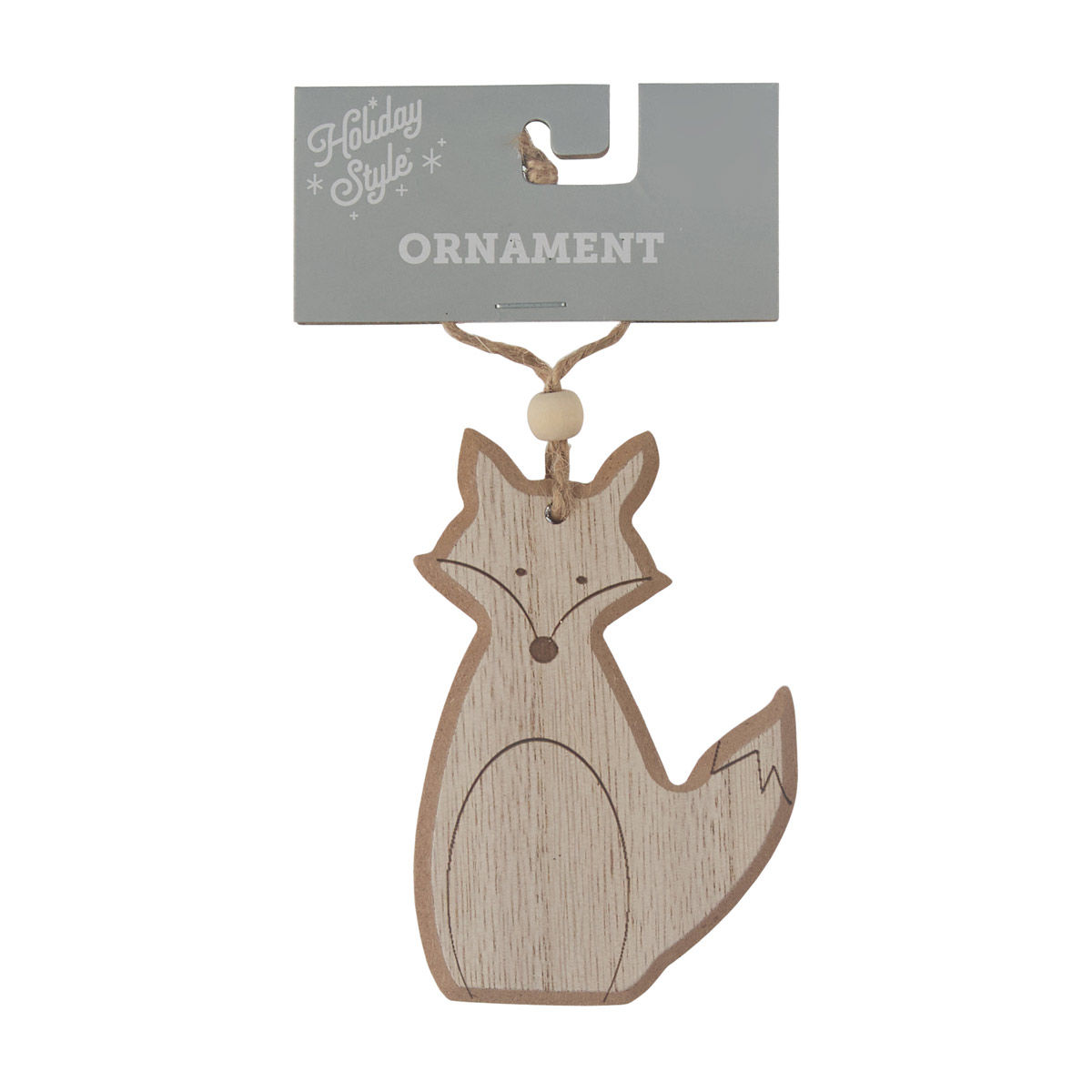 Holiday Style Christmas Wood Forest Animal Ornament, 2 Assorted Animals