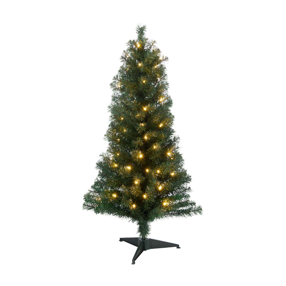 Christmas Pre-Lit Artificial Tree, 4 ft