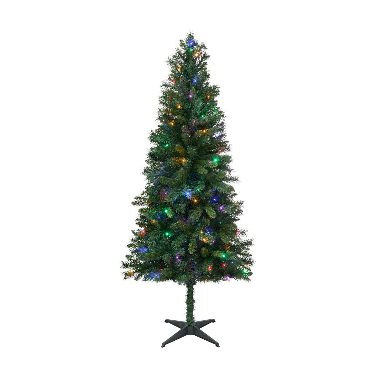Holiday Style Multicolor Pre-Lit Virginia Pine Tree, 6 ft