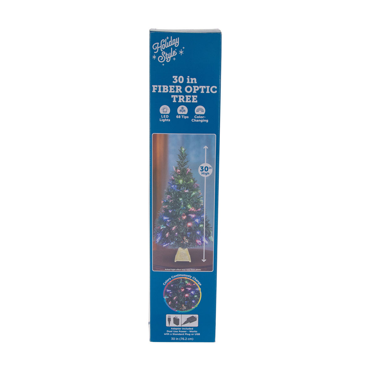 Christmas Green Fiber Optic Tree, 30 in