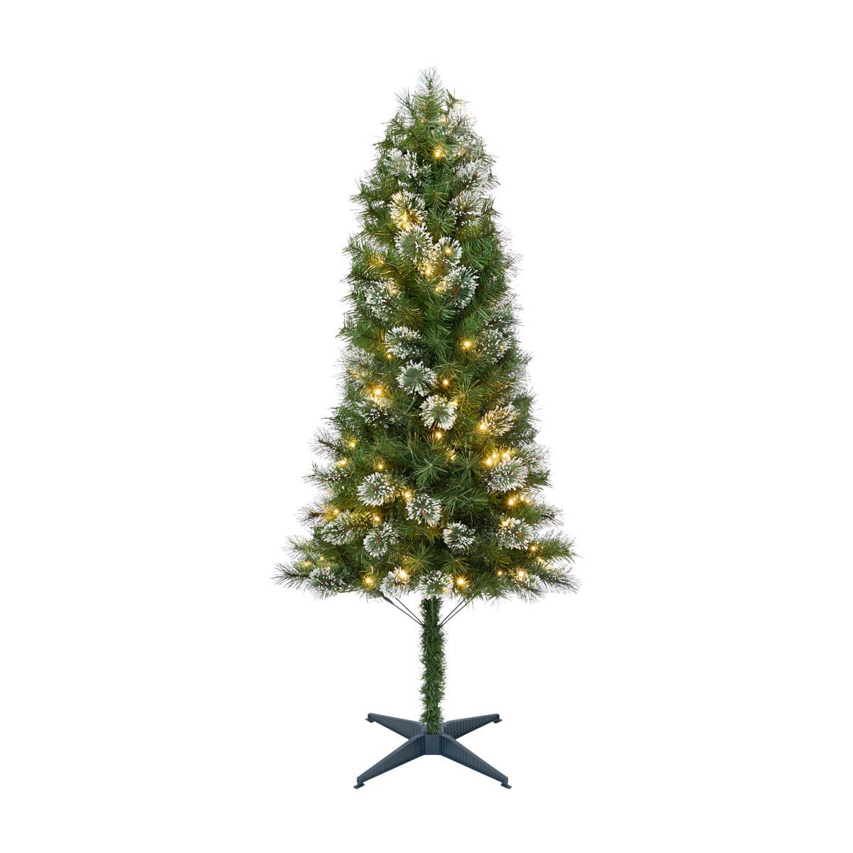 Christmas Pre-Lit Cashmere Pine Artificial Tree with Frosted Tips, 6 ft