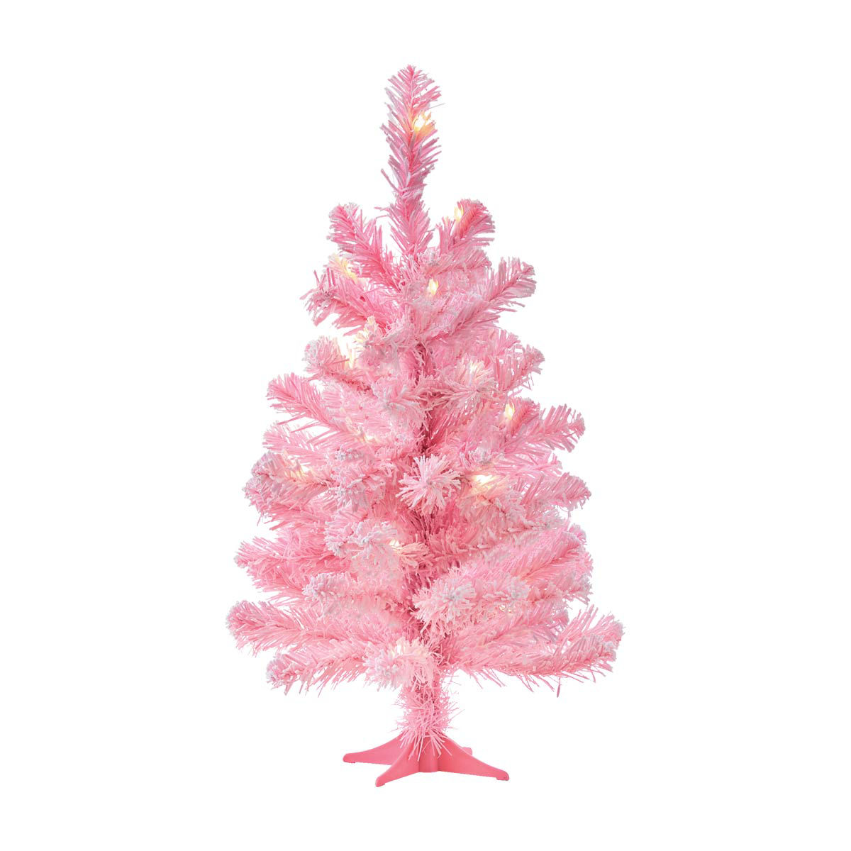 Christmas Pre-Lit Pink Artificial Tree, 24 in