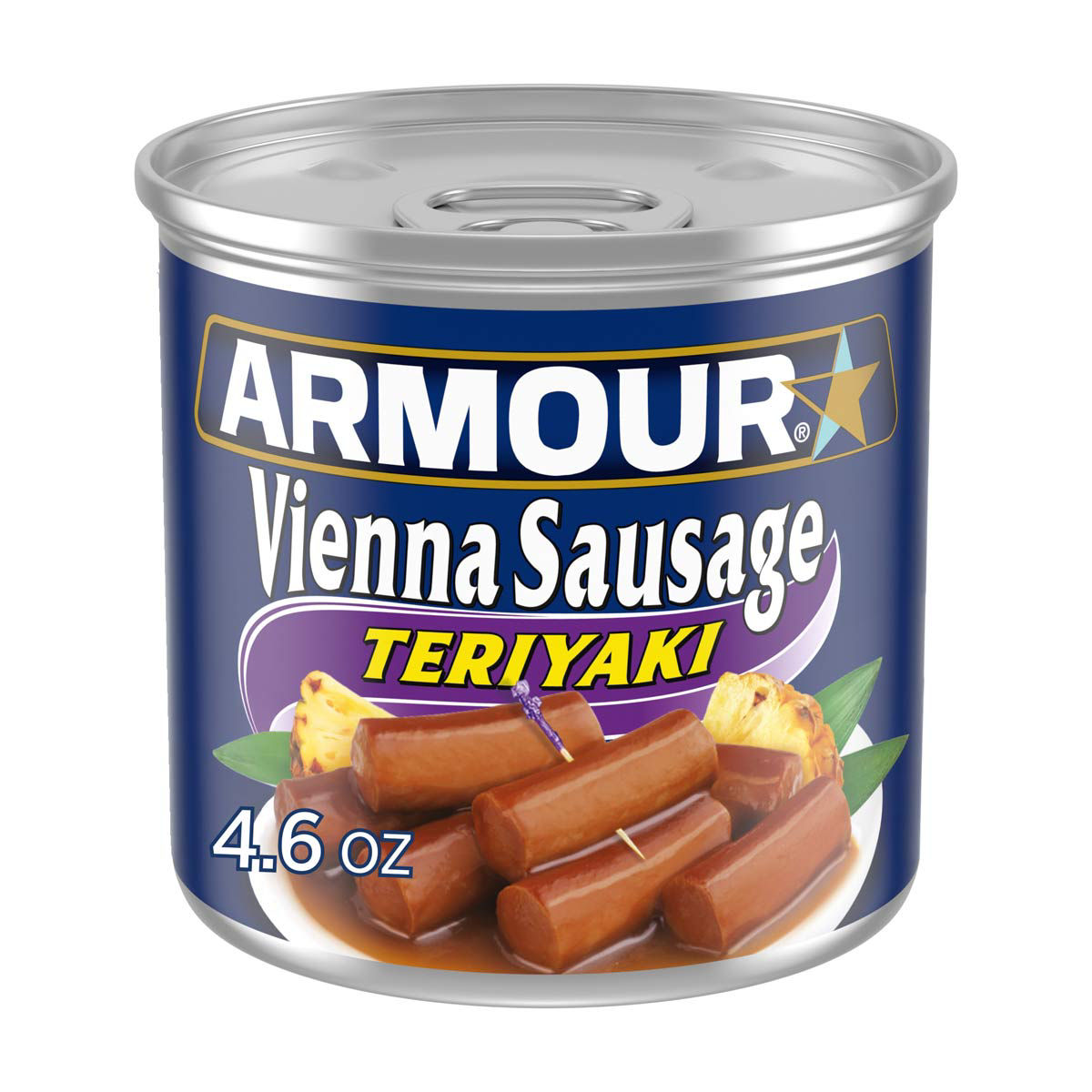 Armour Star Teriyaki Vienna Sausage, 12g Protein Per Serving, 4.6 oz Can
