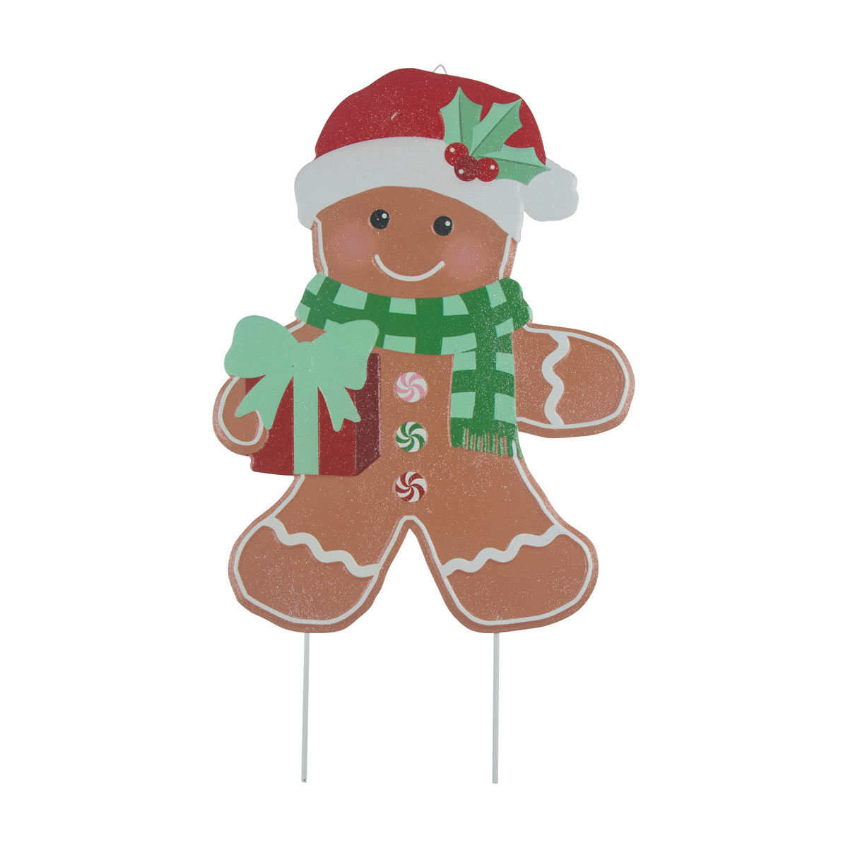 Christmas Gingerbread Yard Stake, 2 Assorted Designs