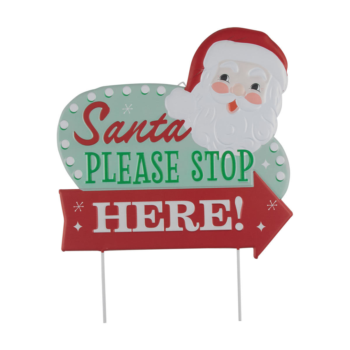 Christmas Metal Yard Stake, 2 Assorted Designs