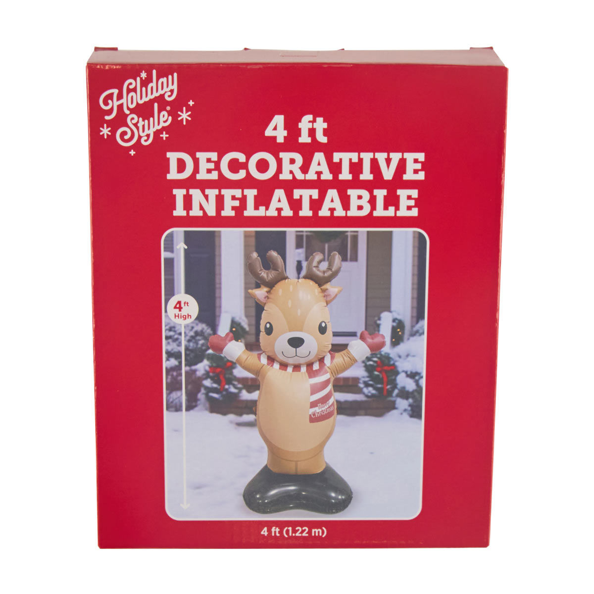 Holiday Style Christmas Inflatable Décor, 4 ft
