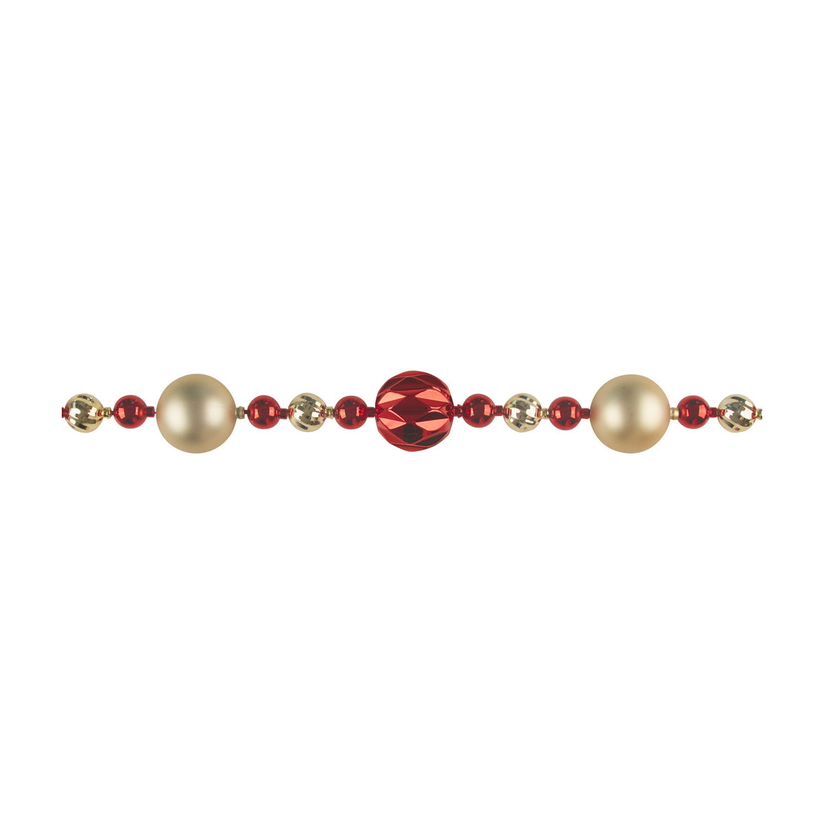 Christmas-Gold-&-Red-Ball-Garland,-6-ft