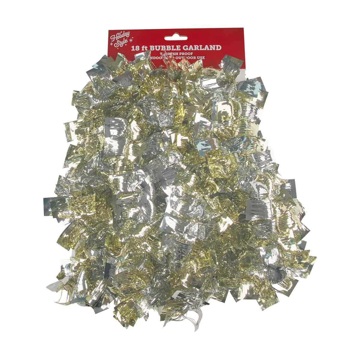 Holiday Style Christmas Gold & Silver Bubble Garland, 18 ft