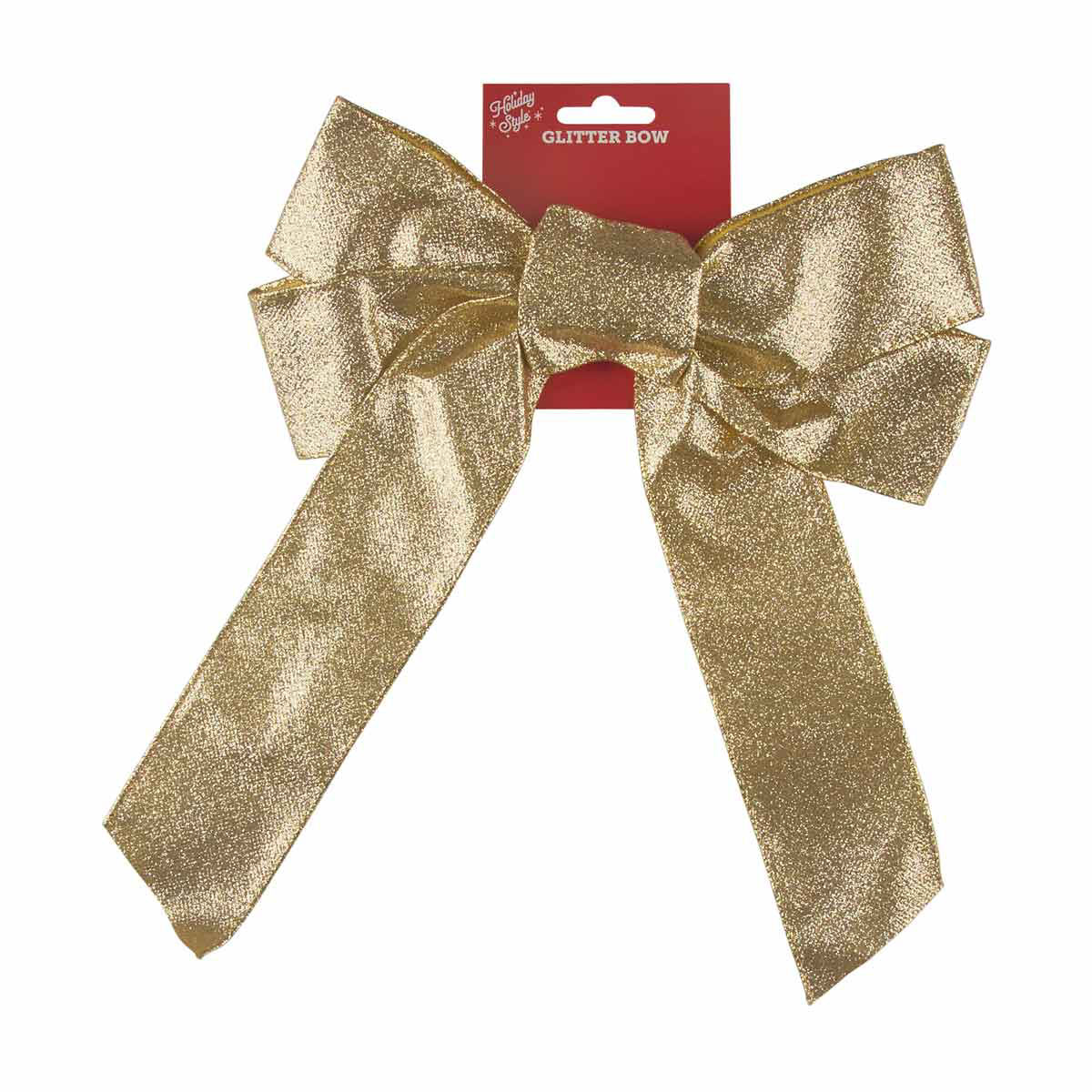 Holiday Style Christmas Glitter Bow, 2 Assorted Colors