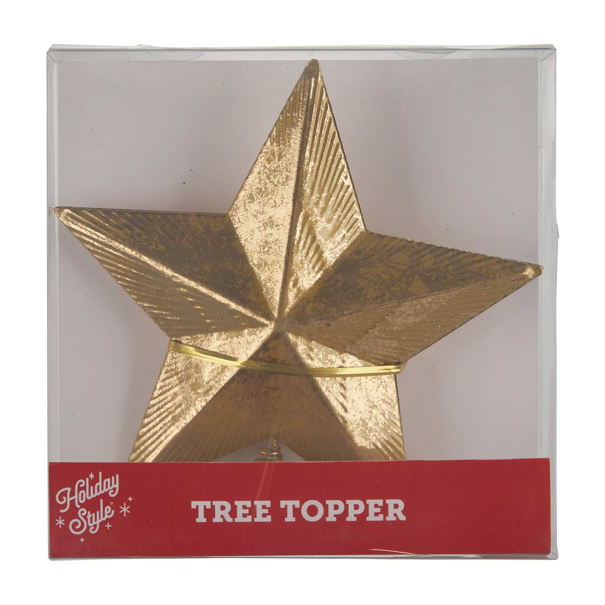 Holiday Style Gold Star Tree Topper