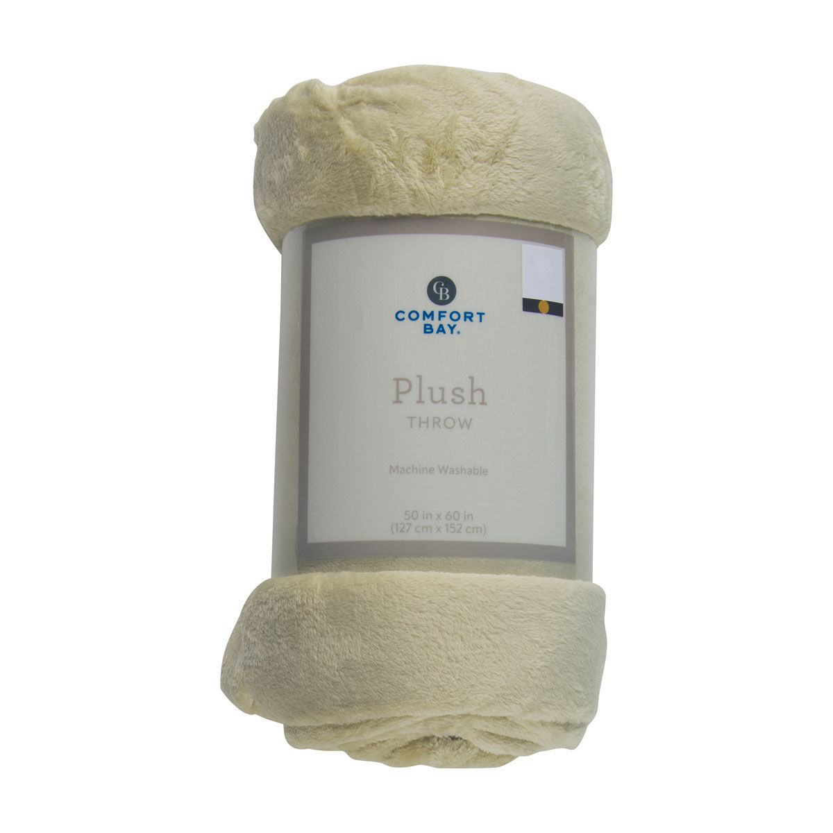 Comfort Bay Neutral Plush Throw, 50x60 in