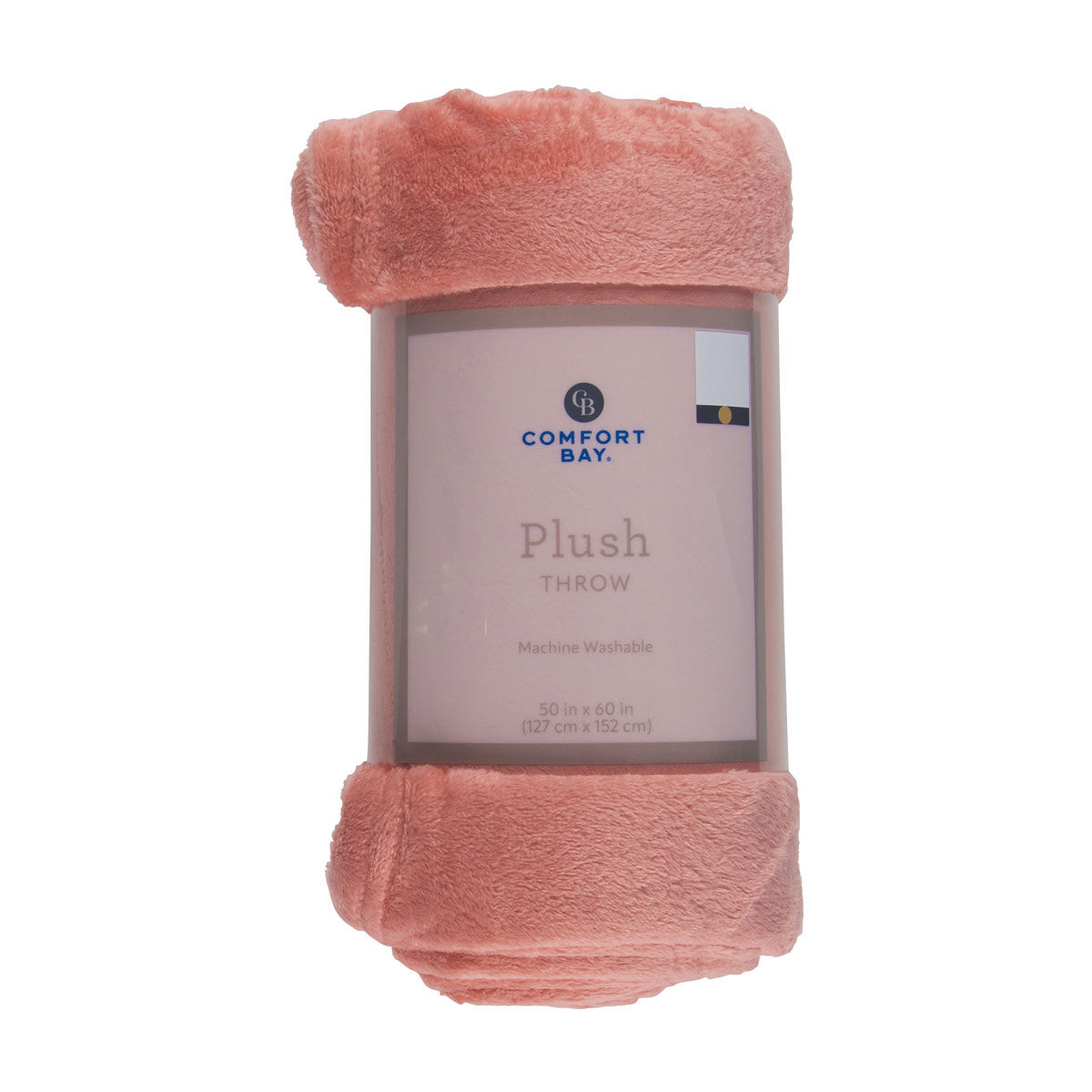 Comfort Bay Mauve Plush Throw, 50x60 in