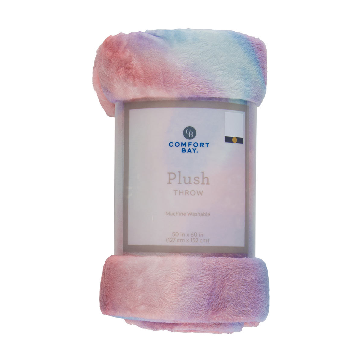 Comfort Bay Pastel Ombre Tie-Dye Plush Throw, 50x60 in