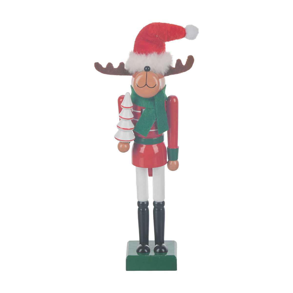 Christmas Reindeer Nutcracker Table Décor, 10 in