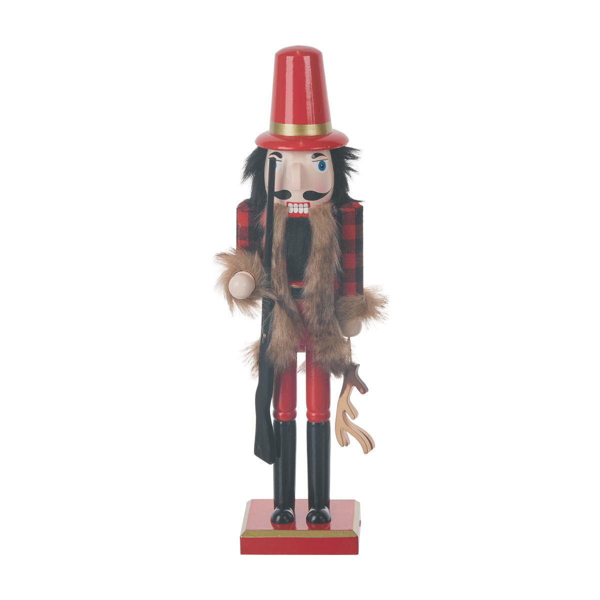 Christmas Wooden Hunter Nutcracker Décor, 15 in