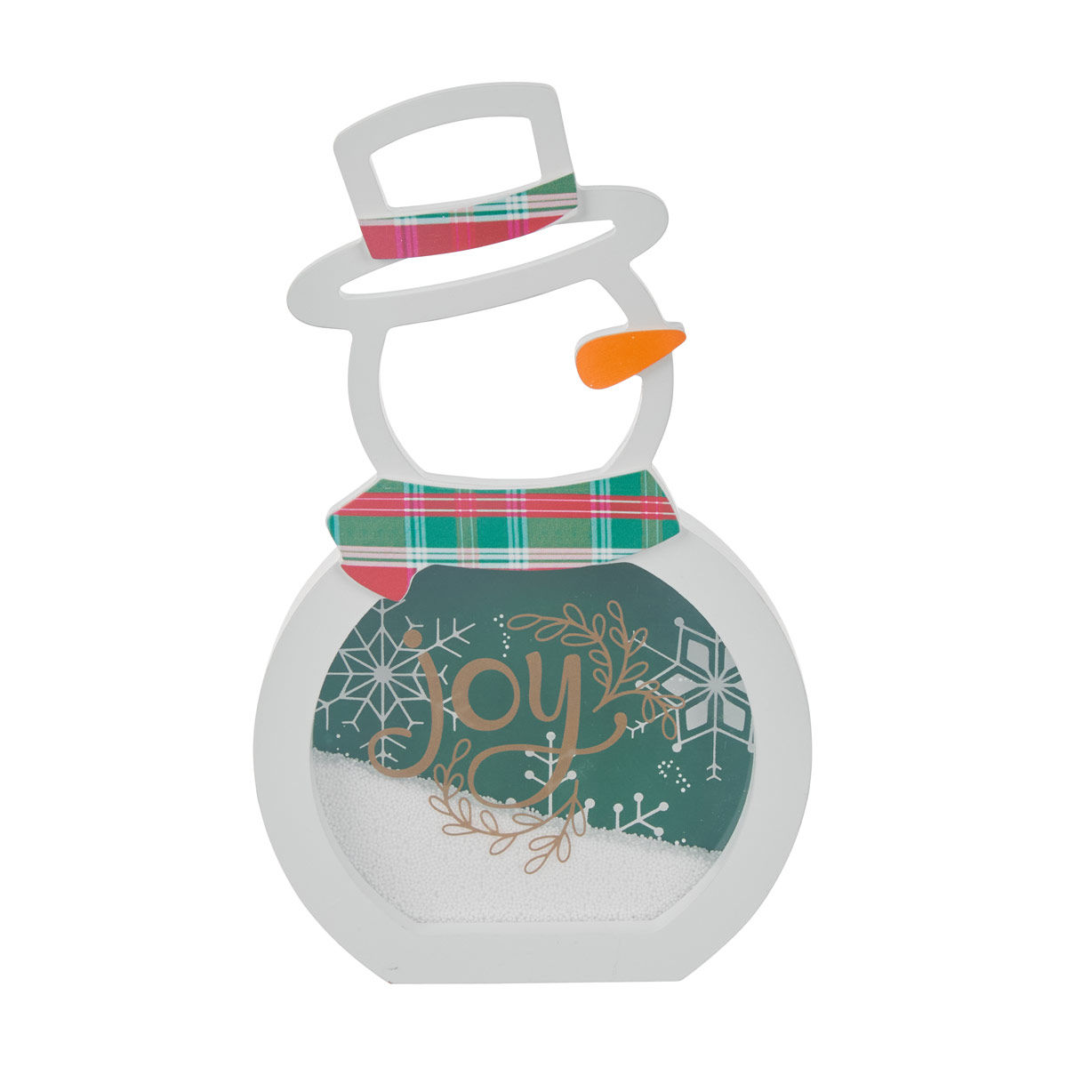 Christmas 'Joy' Print Snowman Table Décor