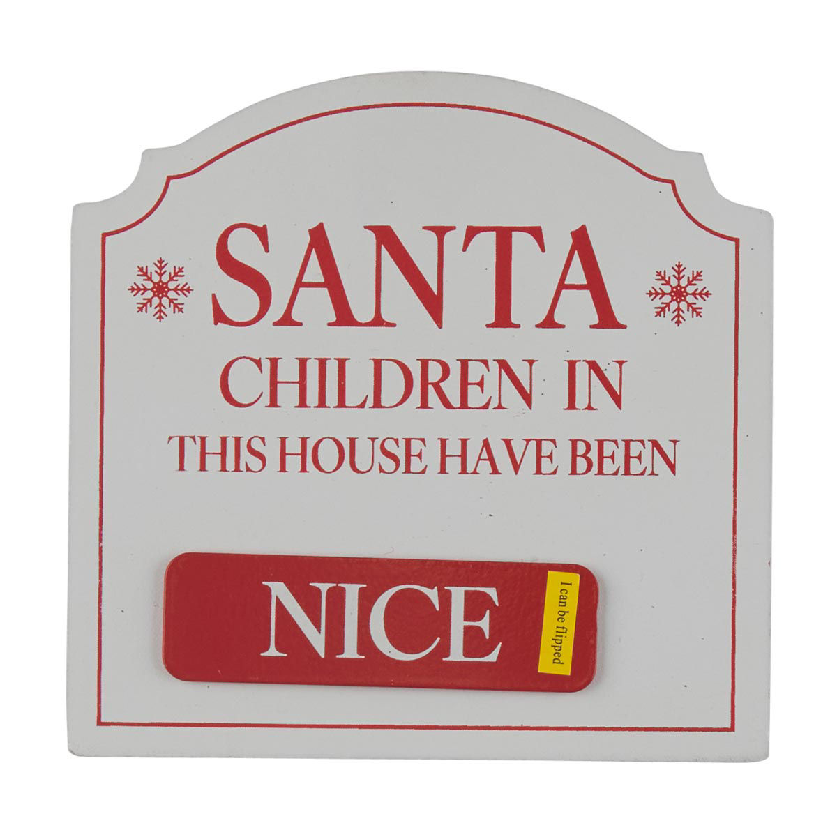 Christmas MDF White Sign Décor