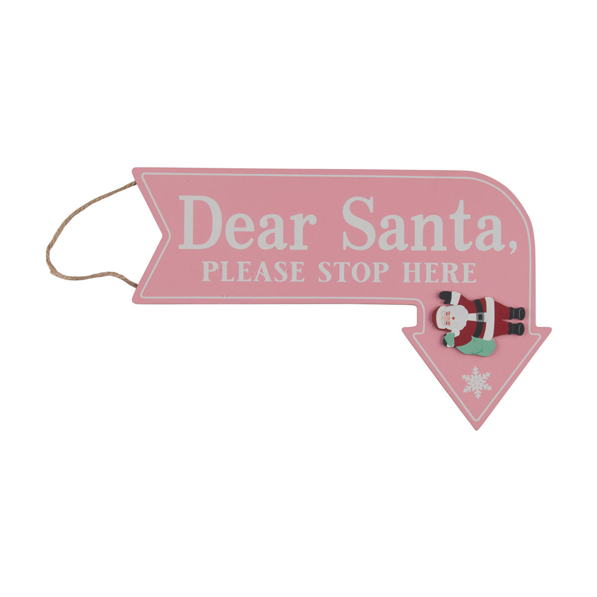 Christmas MDF Pink Arrow Hanging Décor