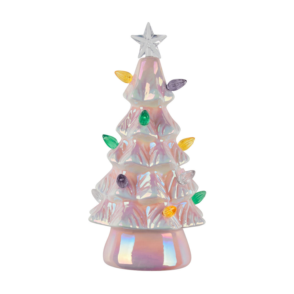 Christmas LED Ceramic Pink Tree Décor, Medium
