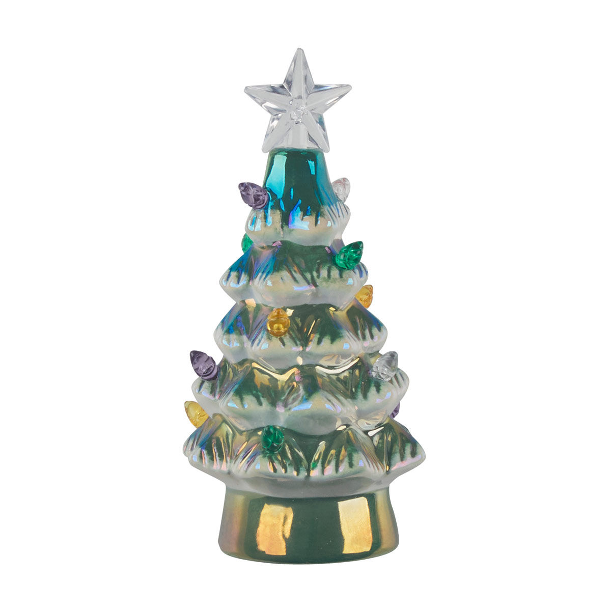 Christmas LED Ceramic Green Tree Décor, Small