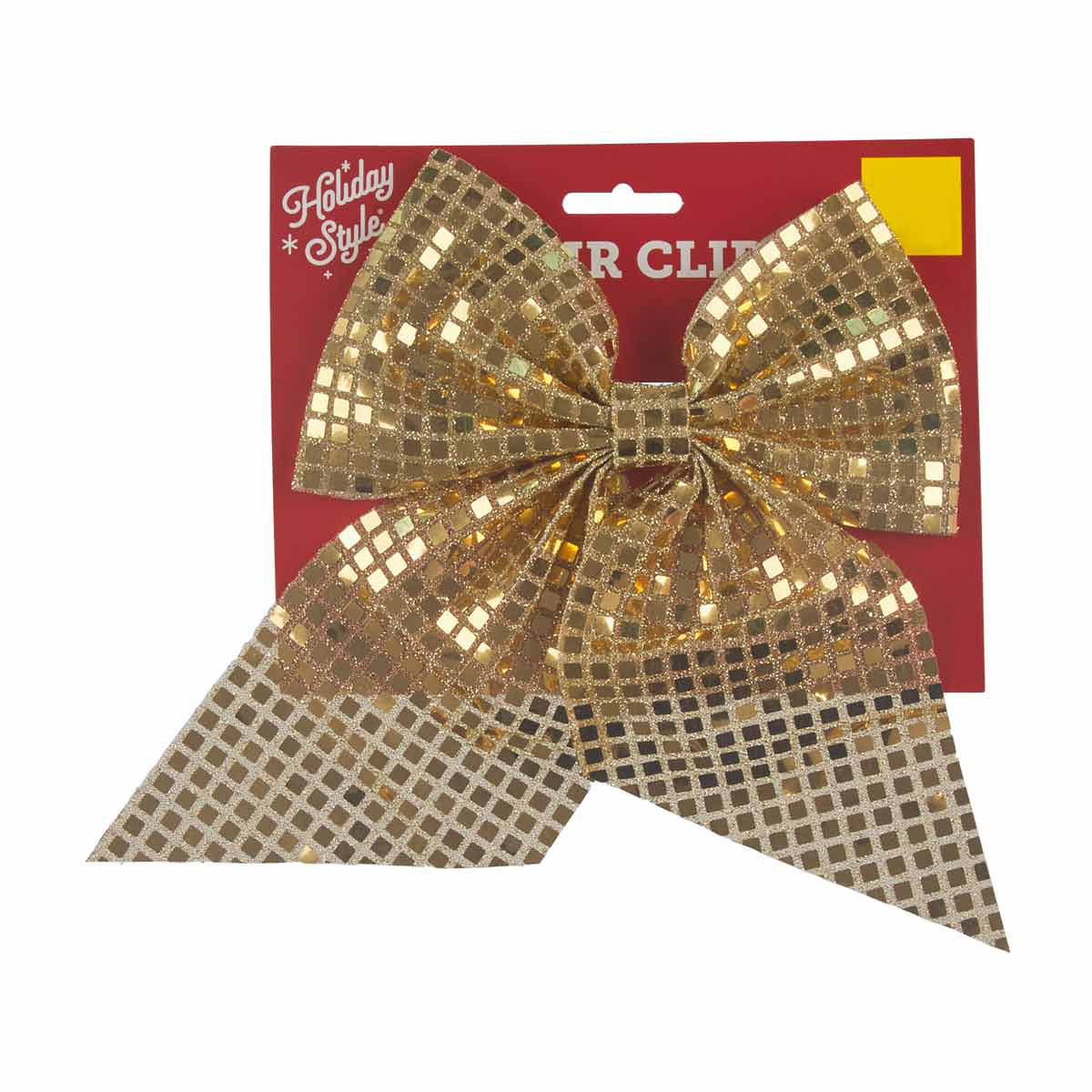 Holiday Style Christmas Hair Bow Clip, 2 Assorted Colors
