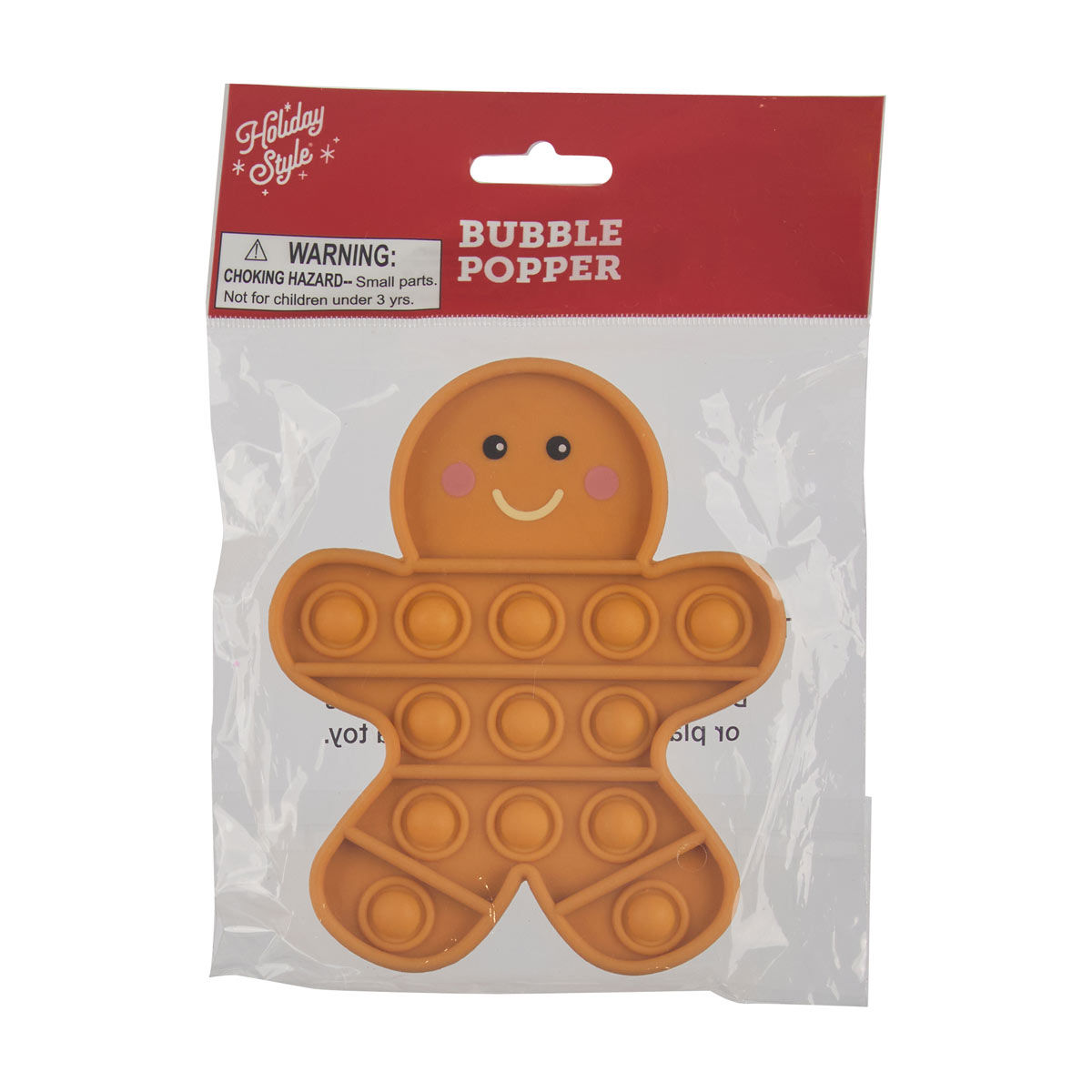 Holiday Style Bubble Popper, 3 Assorted Characters