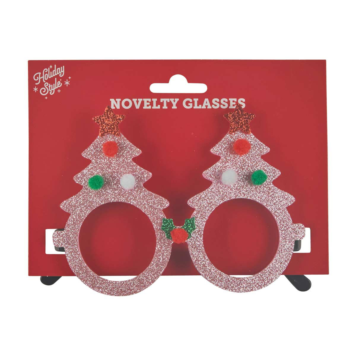 Christmas Novelty Holiday Glasses, 3 Assorted Styles