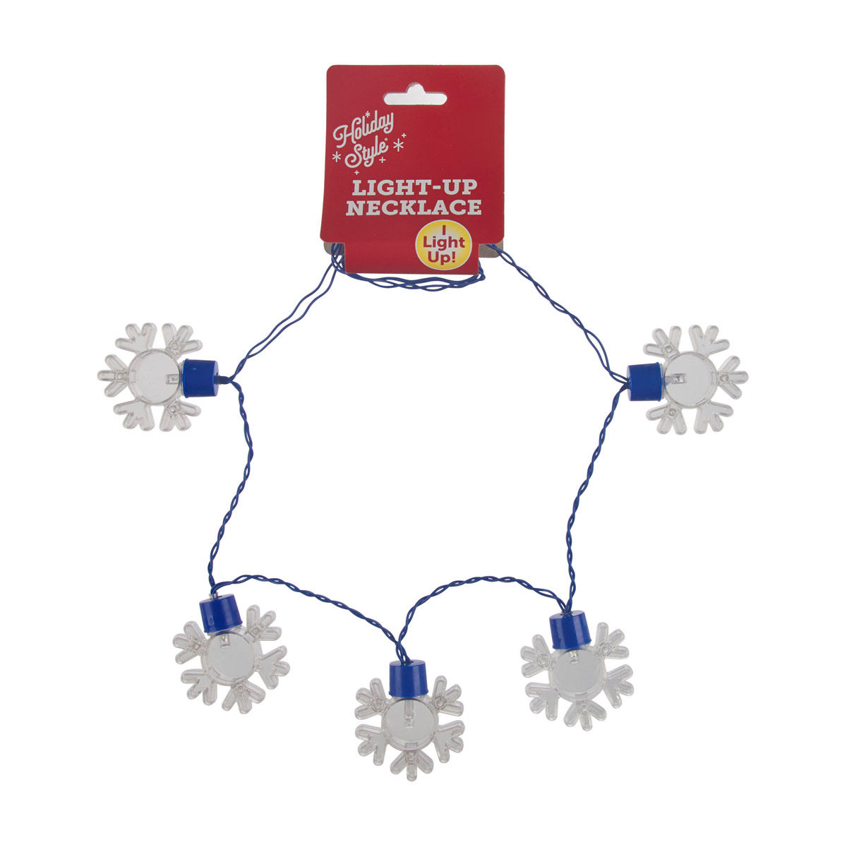 Holiday Style Christmas Light-Up Necklace, 2 Assorted Styles