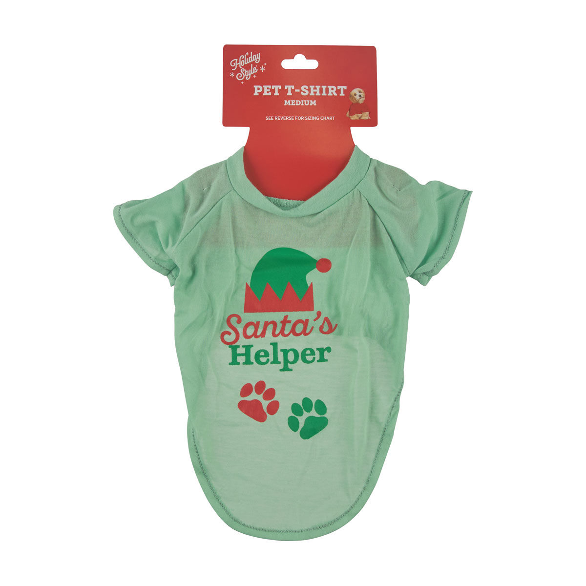 Holiday Style Christmas Pet T-Shirt, 3 Assorted Designs