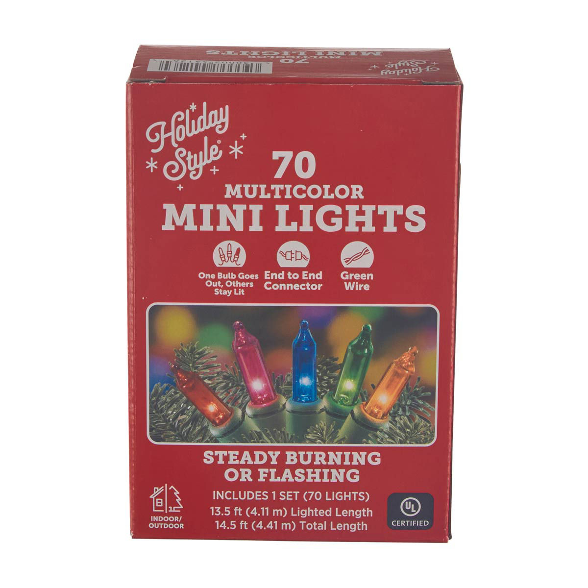 Holiday Style Multi-Color Mini Lights, 70 ct