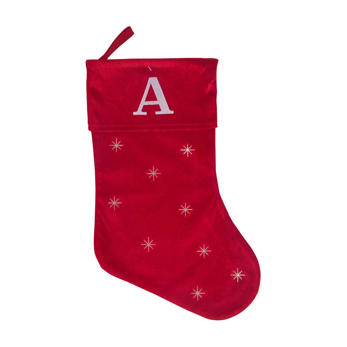 Christmas Monogram Letter 'A' Stocking, 17 in