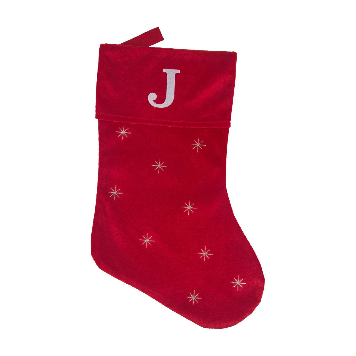Christmas Monogram Letter 'J' Stocking, 17 in